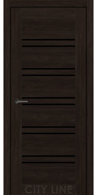 Межкомнатные двери CityLine Express TERENZA korfad-express-terenza-artvud-sokolad-oscar-collection-s-cernym-steklom